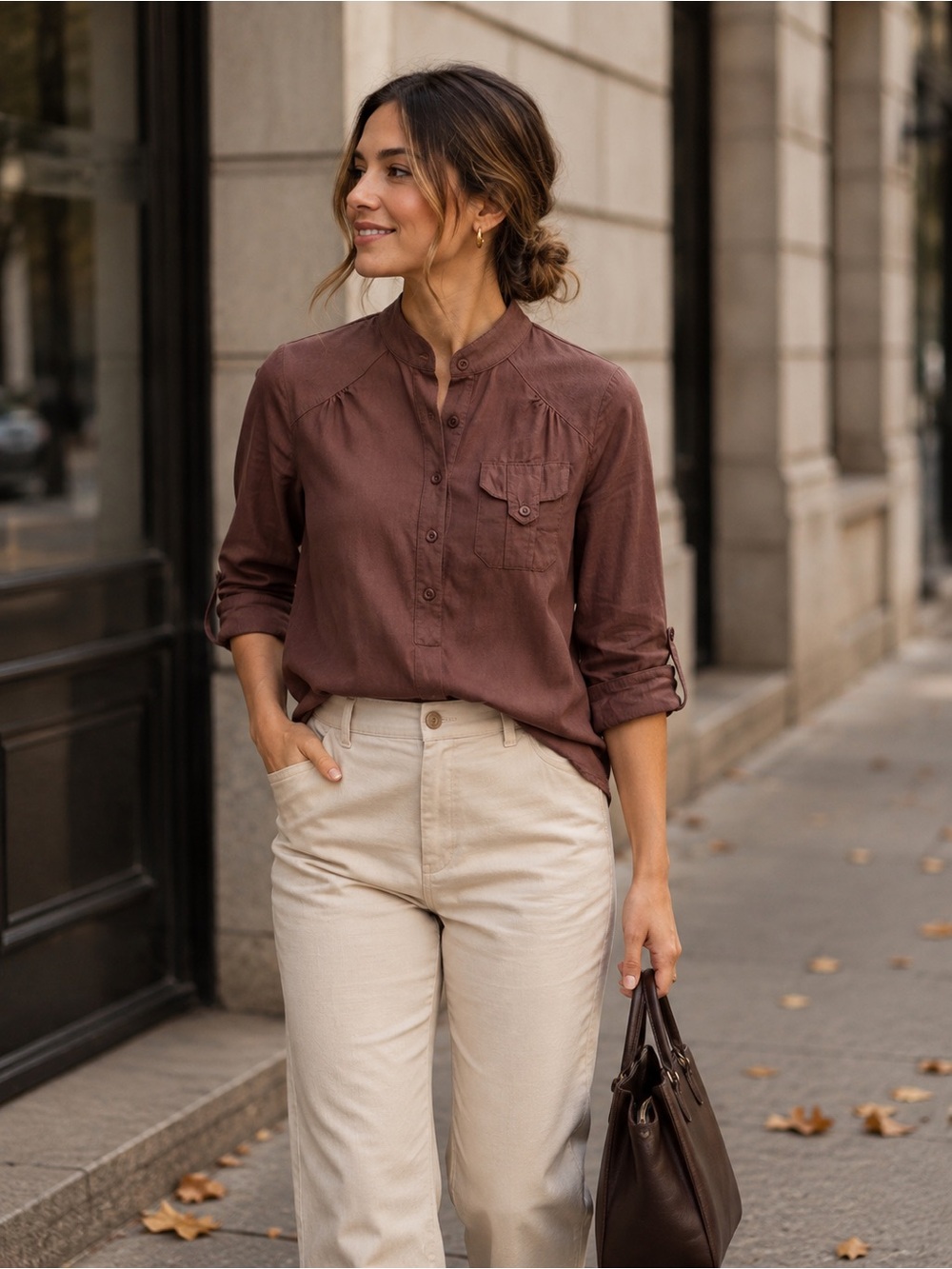 Urban Outfitters 100% Cotton Brown Top